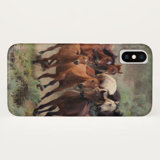 Wild Mustangs Case-Mate iPhone Case (Achterkant (horizontaal))