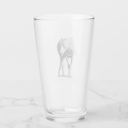 Wild Mustangs Forever Beer Glass Glas (Achterkant)