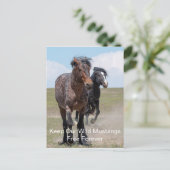 Wild Mustangs Forever Briefkaart (Staand voorkant)