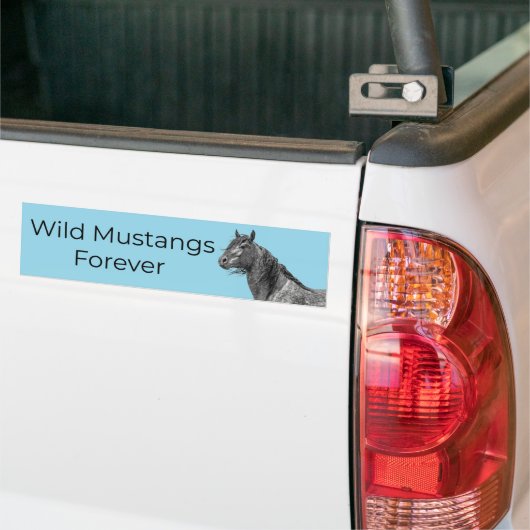 Wild Mustangs Forever Bumpersticker (Op Truck)