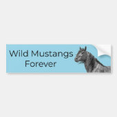 Wild Mustangs Forever Bumpersticker (Voorkant)