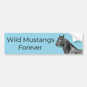 Wild Mustangs Forever Bumpersticker