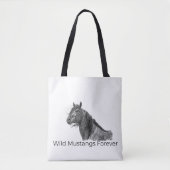 Wild Mustangs Forever Canvas tas (Voorkant)
