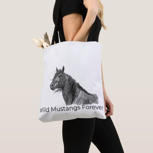 Wild Mustangs Forever Canvas tas (Dichtbij)