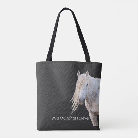 Wild Mustangs Forever Canvas tas (Achterkant)