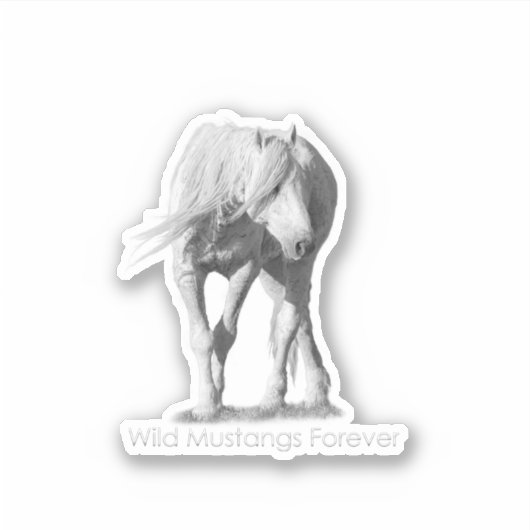 Wild Mustangs Forever Sticker (Voorkant)