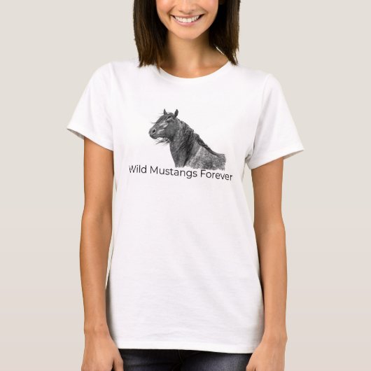 Wild Mustangs Forever T-Shirt (Voorkant)