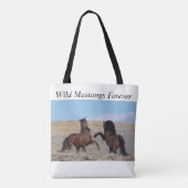 Wild Mustangs Forever Tote Bag (Achterkant)