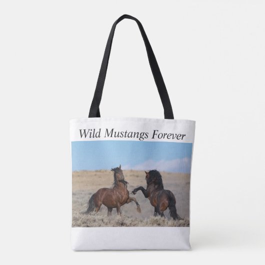 Wild Mustangs Forever Tote Bag (Achterkant)
