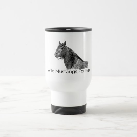 Wild Mustangs Forever Travel Mug Reisbeker (Center)