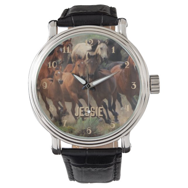 Wild Mustangs Horloge (Voorkant)