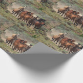 Wild Mustangs Horse Herd Cadeaupapier (Hoek)