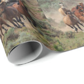 Wild Mustangs Horse Herd Cadeaupapier (Rol Hoek)