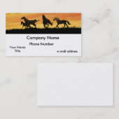 Wild Mustangs Sunset Visitekaartje (Voorkant / Achterkant)