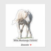Wild Mustangs voor eeuwenoud Man Sticker (Vel)