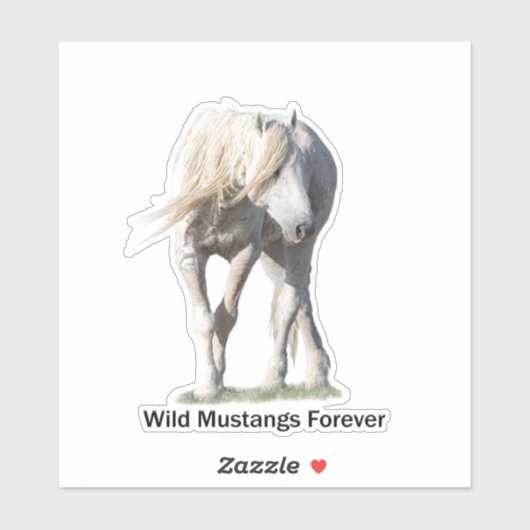 Wild Mustangs voor eeuwenoud Man Sticker (Vel)
