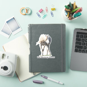 Wild Mustangs voor eeuwenoud Man Sticker