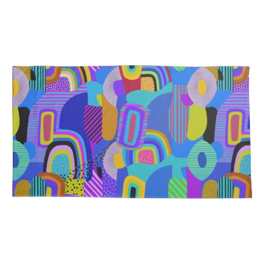 Wild n Crazy Maximalist King Pillow Hoesje Set Kussensloop (Achterkant-Links)