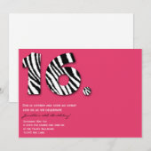 Wild n Sweet 16 Birthday Party Invitation Kaart (Voorkant / Achterkant)