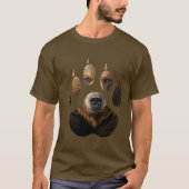 Wild Natuur Beer Paw Print T-shirt (Voorkant)