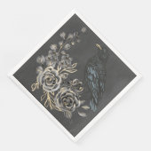 Wild Natuur Blackbirds Rozen & Raven Servet (Hoek)