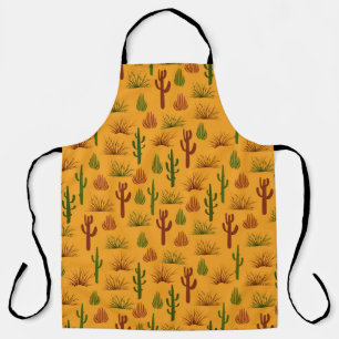Wild Natuur Cactus Struiken Patroon Schort