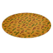 Wild Natuur Cactus Struiken Patroon Snijplank (Hoek)