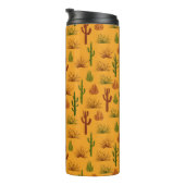 Wild Natuur Cactus Struiken Patroon Thermosbeker (Geroteerd rechts)