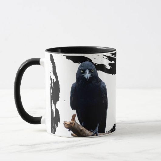 Wild Natuur Crow-Raven Coffee Mok (Links)