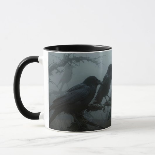 Wild Natuur Crow-Raven Coffee Mok (Links)
