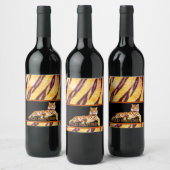 WILD NATUUR - TIGER design collectie Wijn Etiket (Flessen)