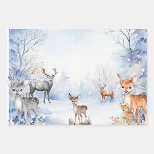 Wild natuur Wrapping Paper Flat Sheet Set van 3 (Voorkant 3)
