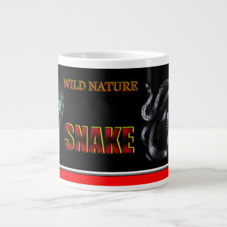 WILD NATUUR - zwart SNAKE design collectie Grote Koffiekop