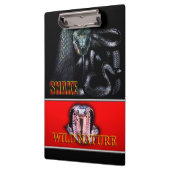 WILD NATUUR - zwart SNAKE design collectie Klembord (Links)