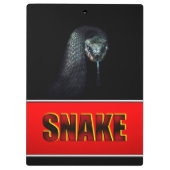 WILD NATUUR - zwart SNAKE design collectie Klembord (Achterkant)