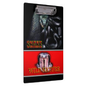 WILD NATUUR - zwart SNAKE design collectie Klembord (Rechts)