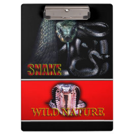 WILD NATUUR - zwart SNAKE design collectie Klembord