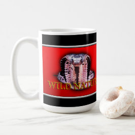 WILD NATUUR - zwart SNAKE design collectie Koffiemok