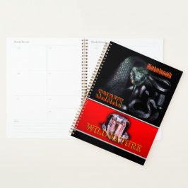 WILD NATUUR - zwart SNAKE design collectie Planner