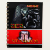 WILD NATUUR - zwart SNAKE design collectie Planner (Voorkant)