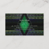 Wild Neon Stripes Monogram Visitekaartjes Sjabloon (Achterkant)