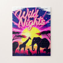 Wild Nights Afrikaanse safari zonsondergang