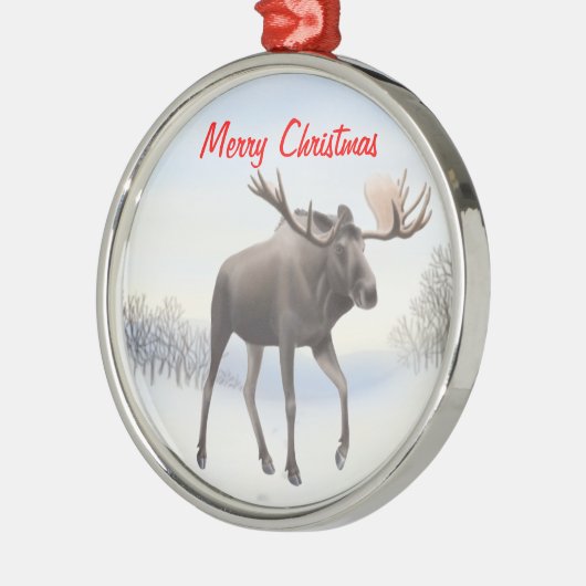Wild Northern Moose  Ornament (Links)