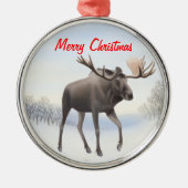 Wild Northern Moose  Ornament (Voorkant)