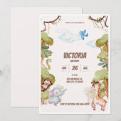 Wild Oerwoud Adventure Groene Waterverf Verjaardag Kaart (Voorkant / Achterkant)