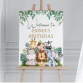 Wild Oerwoud Animals Verjaardag Welkomstbord Poster