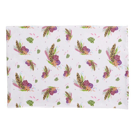 Wild Oerwoud Bloom Pillow Hoesje Kussensloop (Voorkant-Links)