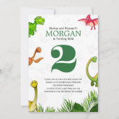 Wild Oerwoud Dinosaurus Adventure Kids Verjaardag Kaart (Voorkant)