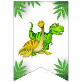 Wild Oerwoud Dinosaurus Adventure Kids Verjaardag Vlaggetjes (Eerste vlag)