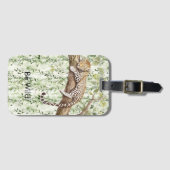 Wild Oerwoud Green Ivy Leopard Bagagelabel (Voorkant (horizontaal))